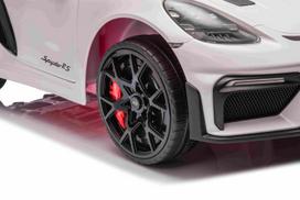 porsche elektromobilis vaikams - Vaikiškas elektromobilis Porsche 718 Spyder RS, baltas (White) - 9 nuotrauka