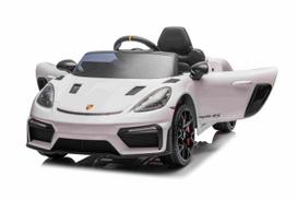 porsche elektromobilis vaikams - Vaikiškas elektromobilis Porsche 718 Spyder RS, baltas (White) - 16 nuotrauka