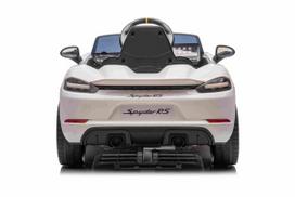 porsche elektromobilis vaikams - Vaikiškas elektromobilis Porsche 718 Spyder RS, baltas (White) - 17 nuotrauka