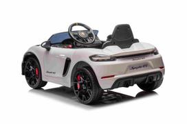porsche elektromobilis vaikams - Vaikiškas elektromobilis Porsche 718 Spyder RS, baltas (White) - 18 nuotrauka