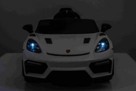 porsche elektromobilis vaikams - Vaikiškas elektromobilis Porsche 718 Spyder RS, baltas (White) - 22 nuotrauka