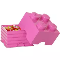 l lego - Daiktadėžė LEGO Storage Brick 4, 5.7 l, šviesiai rožinė (Light Pink) - 2 nuotrauka