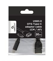 adapteriai type c - Gembird Cable USB / USB Black 0.2m - 3 nuotrauka
