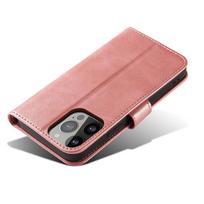 case samsung s23 ultra - Magnetinė dėklas Samsung Galaxy S23 Ultra su apverčiamu pinigine ir stovu rožinės spalvos - 5 nuotrauka