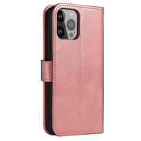 case samsung s23 ultra - Magnetinė dėklas Samsung Galaxy S23 Ultra su apverčiamu pinigine ir stovu rožinės spalvos - 6 nuotrauka