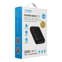 isorine baterija 20000mah - Veger S20 (W2081), 20000mAh, 22.5W, juodas (black) - 2 nuotrauka