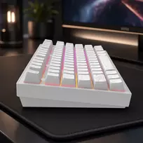 balta klaviatura - Dark Project ALU81A Terra Nostra White (Baltas), G3MS Moonstone Switch, RU - 5 nuotrauka