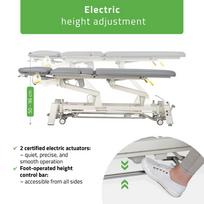 terapiniai stalai - Elektrinis masažo ir kineziterapijos stalas PROXIMA X7 Touch Core – pilka spalva - 11 nuotrauka