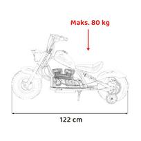 elektrinis motociklas - Elektrinis motociklas Chopper Warrior, Orange - 8 nuotrauka