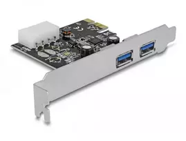 type 2 kabelis - Delock 89243 PCI Express kortelė 2x USB 3.2 Gen 1 Juoda (Black) - 4 nuotrauka
