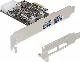 type 2 kabelis - Delock 89243 PCI Express kortelė 2x USB 3.2 Gen 1 Juoda (Black) - 5 nuotrauka