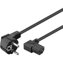 maitinimo laidas c13 - Goobay Netzkabel myth abgewinkeltem Schutzkontakt, cable juodas, 5 Meter - 2 nuotrauka