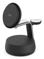 belaidis pakrovejas - Belkin UltraCharge Pro 25W Qi2 3-in-1 magnetinis įkroviklis Anglies (Charcoal) - 2 nuotrauka