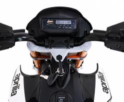 elektrinis motoroleris vaik - Elektrinis motociklas Aprilia, Black - 7 nuotrauka