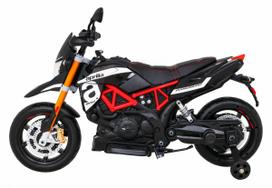 elektrinis motoroleris vaik - Elektrinis motociklas Aprilia, Black - 11 nuotrauka