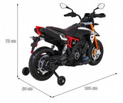 elektrinis motoroleris vaik - Elektrinis motociklas Aprilia, Black - 13 nuotrauka