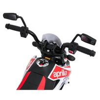 vaikiskas motociklas - Elektrinis motociklas Aprilia RX, White - 3 nuotrauka
