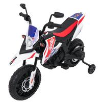 vaikiskas motociklas - Elektrinis motociklas Aprilia RX, White - 5 nuotrauka