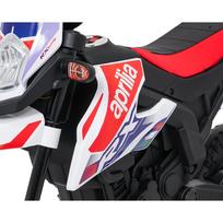vaikiskas motociklas - Elektrinis motociklas Aprilia RX, White - 8 nuotrauka
