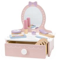 tualetinis staliukas - Viga Toys 44271N Medinis tualetinis staliukas su priedais Mažosios Princesės Kampelis - 10 nuotrauka