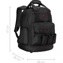 irankiu kuprine - Wenger ADVANCED Tool Backpack 16" Juoda (Black) - 4 nuotrauka