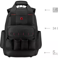 irankiu kuprine - Wenger ADVANCED Tool Backpack 16" Juoda (Black) - 9 nuotrauka