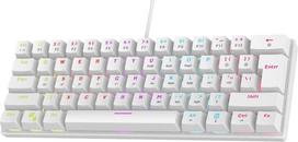 mechanical keyboard - Rampage PLOWERK60 Blue Switch White (Balta) - 3 nuotrauka