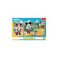 delione 3 - Trefl Disney Mouse On Holiday 34881, 3 x 50 det. - 2 nuotrauka