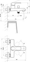 ravak 022.00 150 - Vonios maišytuvas Ravak Flat FL 022.00/150, chromo - 2 nuotrauka