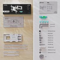 40 inch televizorius - TV SET ACC WALL MOUNT/40-75"/WHITE M7L-W ONKRON - 3 nuotrauka