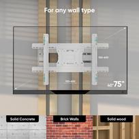 40 inch televizorius - TV SET ACC WALL MOUNT/40-75"/WHITE M7L-W ONKRON - 7 nuotrauka