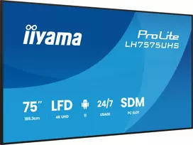 iiyama prolite - iiyama ProLite LH7575UHS-B2AG 75", 4K UHD, IPS - 6 nuotrauka