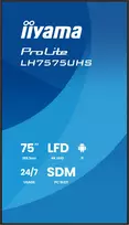 iiyama prolite - iiyama ProLite LH7575UHS-B2AG 75", 4K UHD, IPS - 8 nuotrauka
