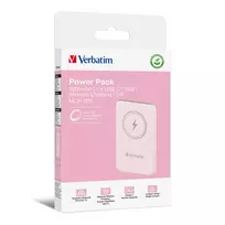 magnetinis baterija - Verbatim Charge 'n' Go Magnetic Wireless Power Bank 5000mAh Pink 32243 - 5 nuotrauka