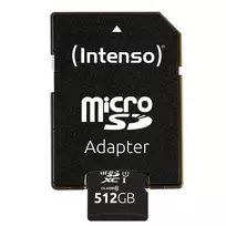 sd 512 card - Atminties kortelė Intenso Performance, 512 GB microSDXC UHS-I Class 10 + SD adapteris - 2 nuotrauka