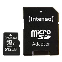 sd 512 card - Atminties kortelė Intenso Performance, 512 GB microSDXC UHS-I Class 10 + SD adapteris - 3 nuotrauka