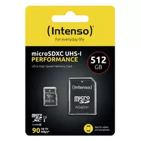 sd 512 card - Atminties kortelė Intenso Performance, 512 GB microSDXC UHS-I Class 10 + SD adapteris - 4 nuotrauka