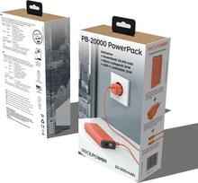 power bank 20000mah - Realpower Ultron PB-20000, 20000mAh, oranžinė - 2 nuotrauka