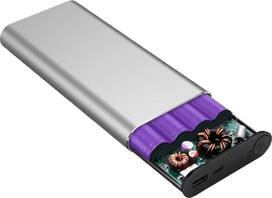 power bank 20000mah - Realpower PB-20000PD Pro 20000 mAh, sidabrinis (silver) - 2 nuotrauka