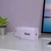 charger pakrovejas - MOBILE CHARGER WALL USB-C/2PK 30W PURPLE CAC-3025 CLUB3D - 3 nuotrauka