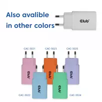 usb pakrovejas 2 - MOBILE CHARGER WALL USB-C/2PACK 30W WH CAC-3020 CLUB3D - 4 nuotrauka
