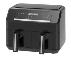 7 l karsto oro gruzdintuve - Emerio Smart Fryer AF-130376.1 Dvigubas stalčius 7.2 L 2400 W Juodas (Black) - 2 nuotrauka