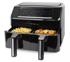 7 l karsto oro gruzdintuve - Emerio Smart Fryer AF-130376.1 Dvigubas stalčius 7.2 L 2400 W Juodas (Black) - 3 nuotrauka