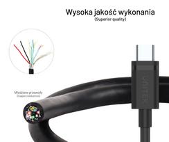 adapteriai type c - UNITEK USB CABLE 3.1 TYP-A - TYP-C M/M 3M - 3 nuotrauka