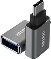 type c to usb - Unitek Adapter USB to USB Steel - 2 nuotrauka