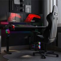 rgb stalas - Huzaro Hero 8.7 RGB Electric Gaming Desk Juodas (Black) - 20 nuotrauka