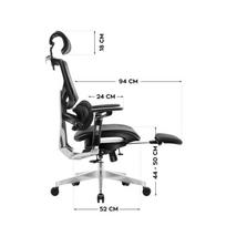 kedes - Ergonominė biuro kėdė Mark Adler Expert 9.6, juoda (Black) - 8 nuotrauka