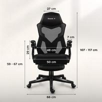 gaming chair - Huzaro Combat 3.1 Carbon Juodas (Black) - 7 nuotrauka