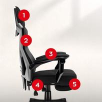 gaming chair - Huzaro Combat 3.1 Carbon Juodas (Black) - 10 nuotrauka