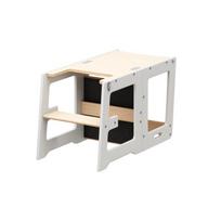 bokstelis - Tulano Mooby 35 white-natural 3in1 – Montessori bokštelis ir staliukas - 6 nuotrauka